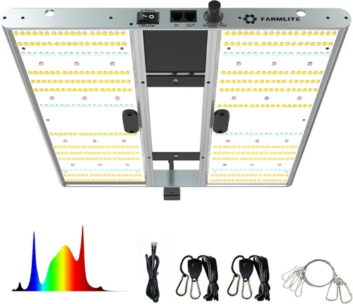 FARMLITE Luz de cultivo para plantas de interior, luz de crecimiento de tablero cuántico, luces LED de espectro completo, lámpara de cultivo con