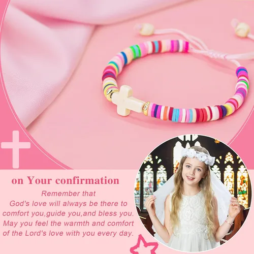Miniatura 11 de Regalos navideños para niños, niñas adolescentes, mujeres, linda pulsera de cruz para niñas, regalos de Navidad cristianos para mujeres, ideas