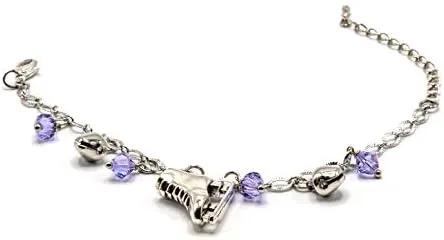 Miniatura 2 de Brilliance & Melrose Joyas de patinaje sobre hielo - Pulsera con dijes de lila