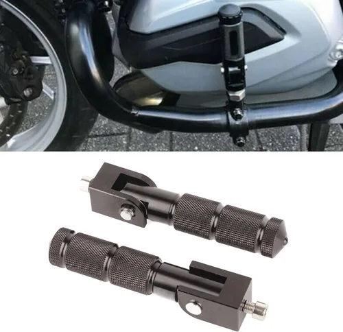Miniatura 3 de Estriberas de aluminio, 2 piezas, 8MM universal, 90 grados plegables, negro, 5 1 pulgadas