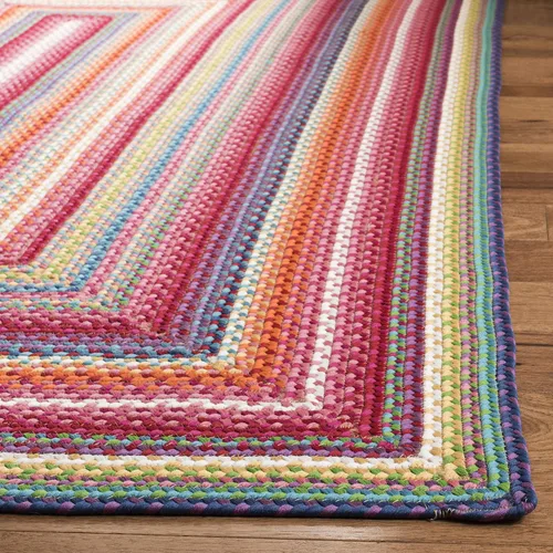 Miniatura 3 de SAFAVIEH Colección Alfombra trenzada para exteriores, 2 x 3 pies, multicolor, hecha a mano y reversible, no desprende pelusa y fácil de limpiar