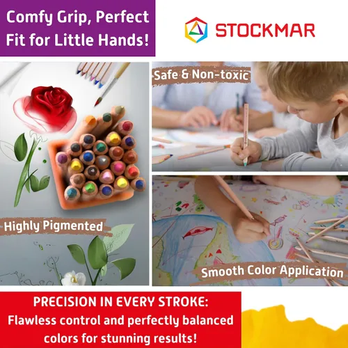 Miniatura 5 de STOCKMAR Lápices de colores triangulares 18 colores + 1 lápiz de grafito