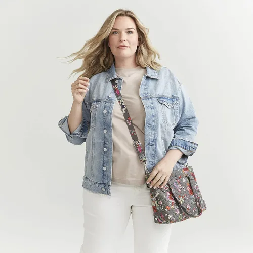 Miniatura 5 de Vera Bradley Bolso bandolera de algodón con múltiples correas