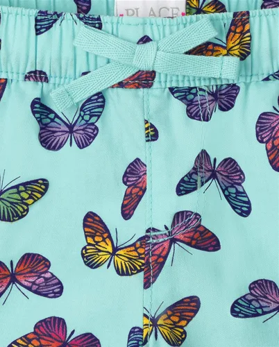 Miniatura 2 de The Children's Place Pantalones cortos de sarga con estampado para niñas