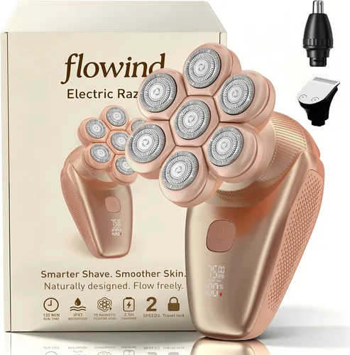 Miniatura 8 de Afeitadora de peluquería 3 en 1 para hombres, afeitadora de cabeza calva y recortadora de barba, afeitadoras eléctricas para hombre húmedo/seco IPX7