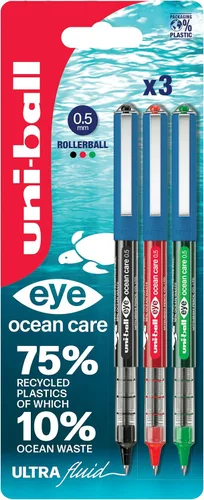 Miniatura 11 de uni-ball Eye Ocean Care UB-150ROP - Bolígrafo de punta redonda de 0.020 in para escritura suave, dibujo, arte y colorear, resistente a