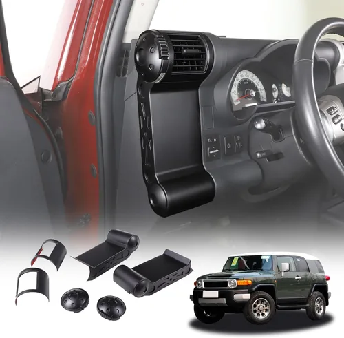Miniatura 12 de Panel decorativo de marco de salida de aire lateral de tablero de automóvil ABS para Toyota FJ Cruiser (XJ10) 2007-2022, kit de ventilación de aire