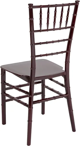 Miniatura 4 de Flash Furniture Silla Chiavari apilable de resina de caoba serie HERCULES