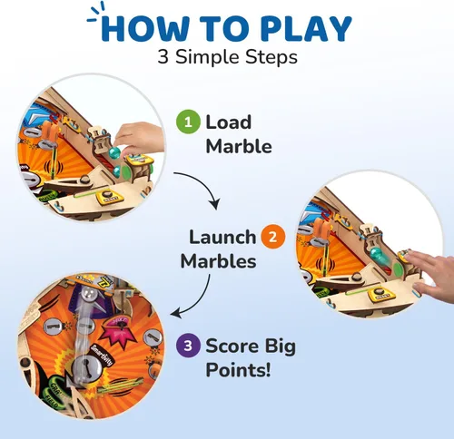 Miniatura 3 de Smartivity - Máquina de pinball DIY para niños de 8 a 14 años Juego de arcade galardonado globalmente Construye tu propia máquina de pinball