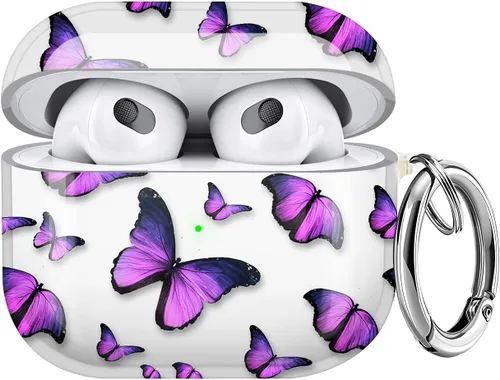 Miniatura 38 de Maxjoy Funda compatible con AirPods Pro, funda con diseño de vaca clara para mujeres y niñas, bonita funda protectora suave con llavero compatible