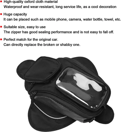 Miniatura 3 de Aramox Bolsa universal para motocicleta, mochila decorativa, impermeable, tela Oxford para montar, Popular