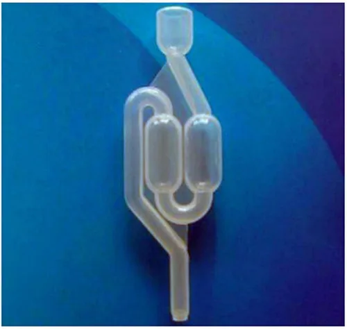 Miniatura 3 de S-Shape Air Lock Twin Bubble Ojal Plástico Homebrew Fermentación Vino Vino Cerveza Fabricación Doble Burbuja Fermentación