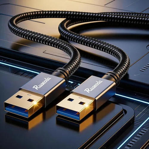 Miniatura 7 de Cable USB a USB de 3 pies, USB 3.0 Macho a Macho Tipo A a A Cable USB de Doble Lado para Transferencia de Datos, Disco Duro, Laptop, DVD, TV, Hub