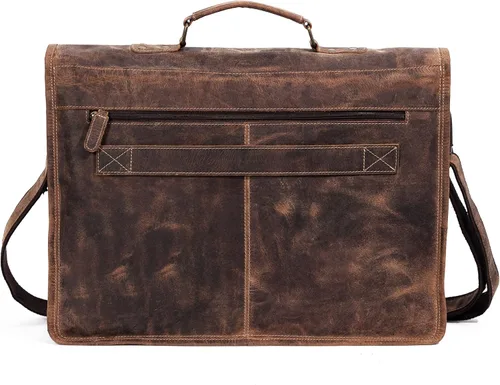 Miniatura 4 de Maletín de cuero 18 pulgadas portátil bolso de mensajero para hombres y mujeres mejor bolso de oficina