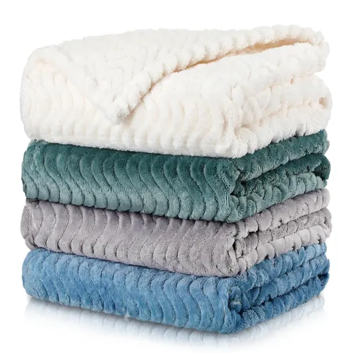 Miniatura 11 de Frienda Manta mullida para bebé, 4 piezas, manta mullida para niños y niñas, suave y cálida para bebés, recién nacidos, suministros de cama