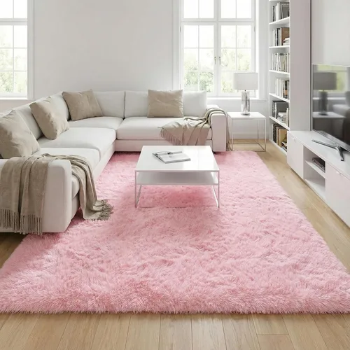 Miniatura 11 de Merelax Alfombra Moderna Suave y Esponjosa Shaggy para Dormitorio Sala de Estar Decoración de Sillas Pequeñas Alfombras Tapetes para Pies Piso, Verde