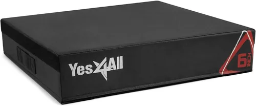 Yes4All Caja pliométrica ajustable de espuma suave, entrenador de saltos - Para ejercicios pliométricos y acondicionamiento, múltiples variaciones