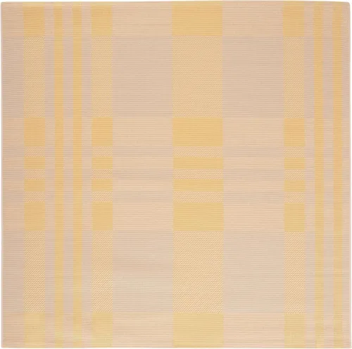 Miniatura 28 de SAFAVIEH Alfombra Lavable para Exteriores Colección Courtyard - 2'3" x 4', Beige y Azul, Patrón a Cuadros, No Desprende Pelusa y Fácil Limpieza