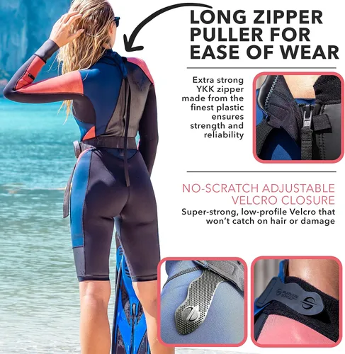 Miniatura 2 de Platinum Sun Shorty - Traje de neopreno de manga larga para mujer, 0.079 in, piedra caliza