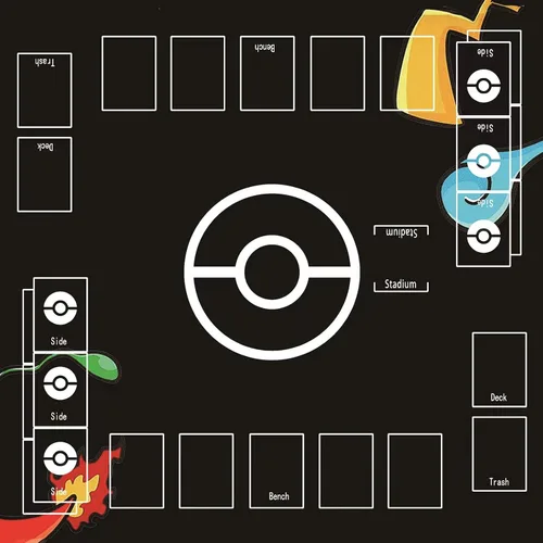 Biouai Tapete de juego para juego de cartas intercambiables, tapete de entrenamiento para 2 jugadores para juego con estuche de transporte (negro)