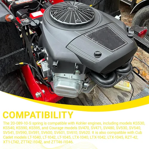 Miniatura 4 de DONFON 20-089-10-S - Muelles de enlace de motor para césped y jardín, compatibles con cortacéspedes Cub Cadet y motores Kohler