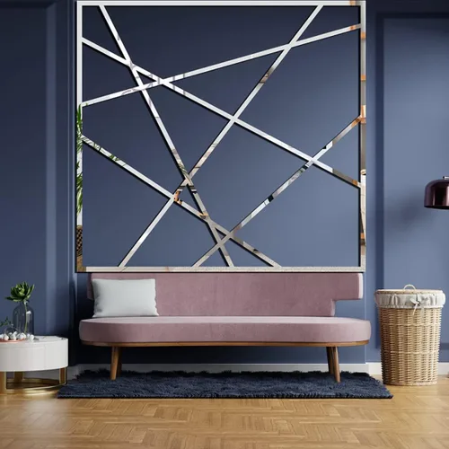 Miniatura 13 de 10 tiras de azulejos de espejo acrílico, autoadhesivas, calcomanías de pared para sala de estar, fondo de TV, techo, decoración del hogar, oro rosa
