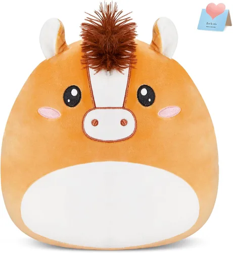 Miniatura 8 de Athionsu - Almohada de felpa de unicornio de 14 pulgadas, suave y tierno juguete de peluche para niñas y niños, bonito regalo de peluche de vientre