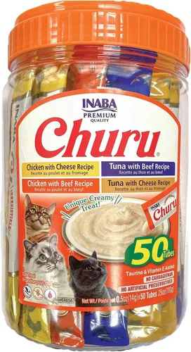 Miniatura 31 de INABA Churu - Bocadillos para gatos, puré cremoso para gatos, sin cereales, que se puede lamer y exprimir, suplemento con vitamina E y taurina, 0.5