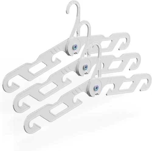 Miniatura 8 de Perchas de viaje de alta calidad, perchas plegables portátiles, súper rodamiento plegable, estante de secado de ropa plegable para viajes, uso en 3