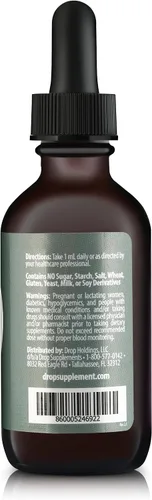 Miniatura 8 de Drop Vitamina D3 + K2 gotas líquidas, 1000 UI Vegan D3 de liquen, 45 mcg K2 (MK-4 y MK-7), con aceite de coco MCT orgánico, apoyo óseo e