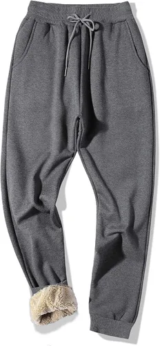 Miniatura 35 de MACHLAB Pantalones deportivos térmicos de forro polar para hombre, pantalones de chándal gruesos y cálidos para invierno