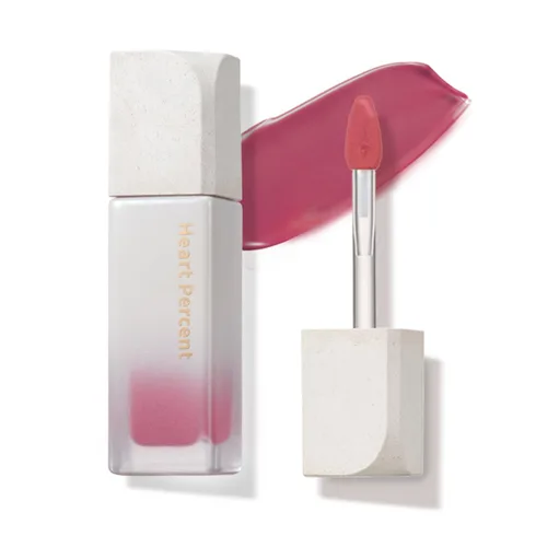 Miniatura 14 de Heart Percent Dote On Mood - Tinte puro brillante, acuoso y ligero, hidratante para labios, lápiz labial líquido de larga duración, 0.26 onzas, #01