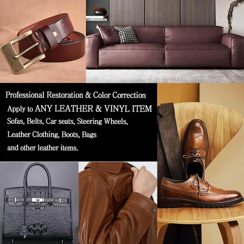 Miniatura 4 de Bálsamo recolorante de cuero, bálsamo de reparación de cuero y vinilo para muebles, sofás, asientos de automóvil, interior y accesorios del Beige