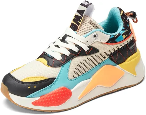 PUMA Zapatos deportivos Rs-X Hc con cordones para niños y niñas, estilo casual, color beige