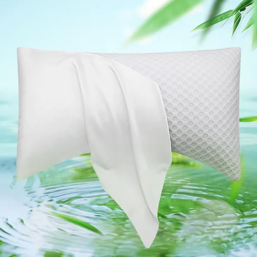 Miniatura 17 de ELIBABA Funda de almohada refrescante de bambú para dormir de lado, tamaño king, 20 x 36 pulgadas, lila claro Morado claro