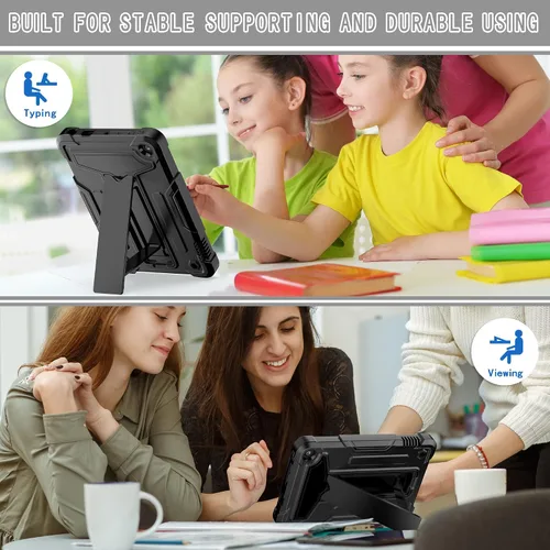 Miniatura 4 de EpicGadget Funda para tablet Amazon Fire 7 (12ª generación, lanzada en 2022) – Funda híbrida resistente a los impactos con soporte + 1 lápiz
