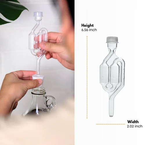 Miniatura 3 de Fastrack Esclusas para fermentar Airlock de burbujas para hacer vino y hacer cerveza Esclusa de aire en forma de S sin BPA utilizada