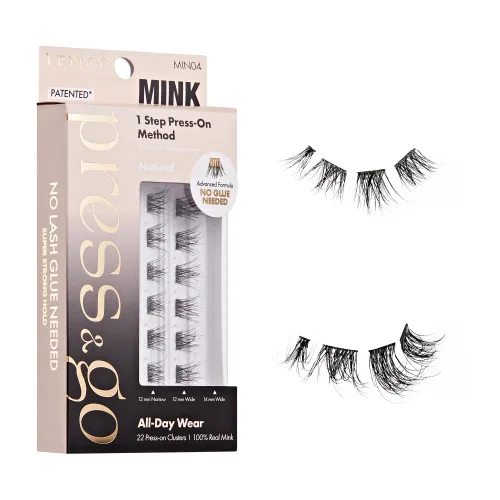 Miniatura 9 de i-ENVY - Pestañas autoadhesivas Press&Go, no necesitan pegamento, pestañas postizas de fácil aplicación, pestañas a presión de 1 paso, sin daños ni