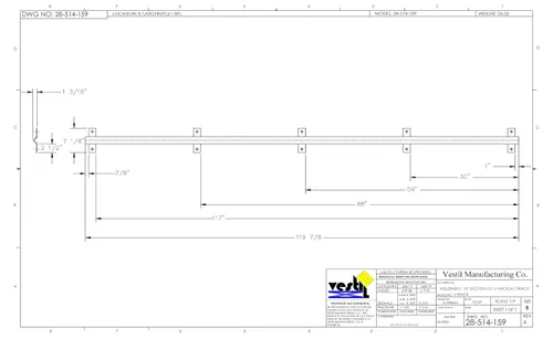 Miniatura 4 de Vestil V-Track Grúa de pórtico V-Groove Track, 120 pulgadas, azul