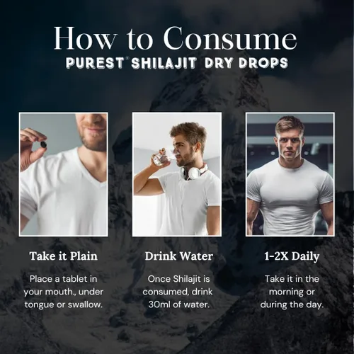 Miniatura 4 de Shilajit seco en gotas del Himalaya puro, 100% Shilajit natural puro, Grado A, suplemento de máxima potencia con 85+ minerales traza limpios y ácido
