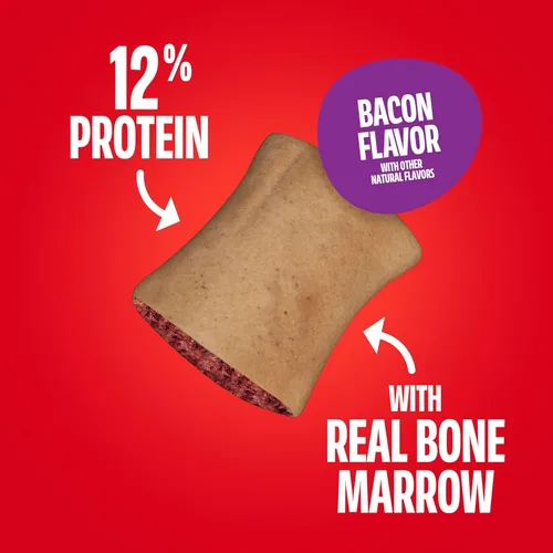 Miniatura 3 de Milk-Bone MaroSnacks Golosinas para perros pequeños con sabor a tocino con médula ósea, 40 onzas (paquete de 2) (el diseño del empaque puede variar)
