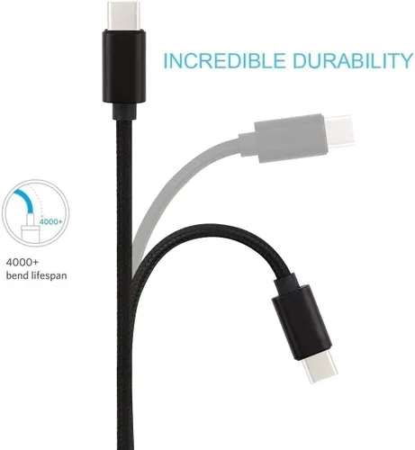 Miniatura 2 de Kimzee - Cable USB C de 11 pulgadas de carga corta USB C de 11 pulgadas, cable de carga rápida portátil para Samsung Galaxy S10 S10E S9 S8 S20 Plus