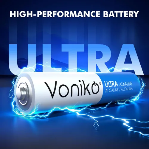 Miniatura 2 de Voniko Paquete de 12 baterías ultra AAA, alcalinas triple A, ultra duraderas para todos tus dispositivos, vida útil de 10 años, a prueba de fugas
