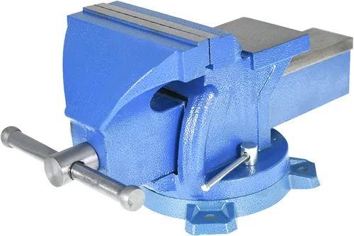Miniatura 5 de Herramienta de prensas de banco resistente de 6 pulgadas con base giratoria, fresado de metal con bloqueo de yunque giratorio de 360 grados