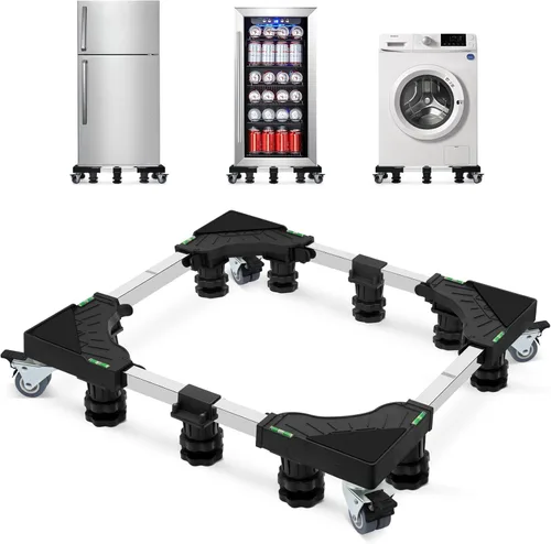 Miniatura 8 de Nefish Soporte para Mini Refrigerador Ajustable Soporte para Refrigerador con 4 Patas Resistentes Base Universal Soporte para Lavadora Pedestales