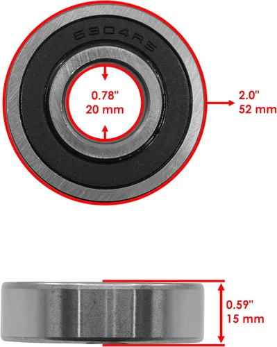 Miniatura 2 de Caltric Kit de rodamientos y sellos de bolas de rueda delantera compatible con Honda 1800 Vtx1800C Vtx-1800 C Vtx1800F Vtx1800N Vtx1800R