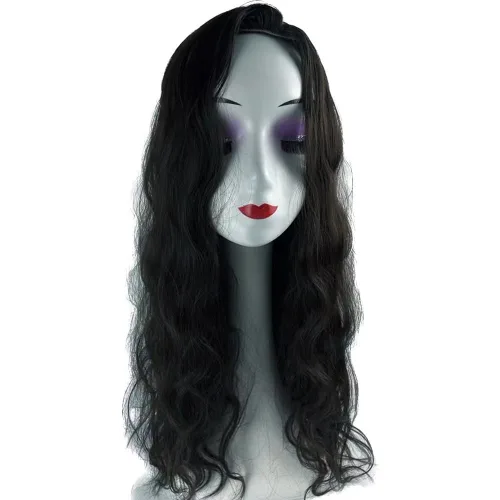 Miniatura 7 de Peluca larga ondulada de parte media para mujer, pelucas sintéticas rizadas naturales, onduladas, resistentes al calor, base grande, 7.1 x 7.1 in