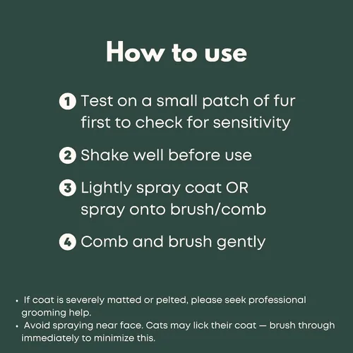 Miniatura 4 de Freshly Bailey Spray desenredante para gatos – Spray desenredante para mascotas – Desenredante natural y acondicionador sin enjuague para tu gato