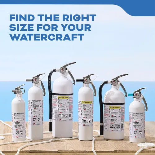Miniatura 14 de Kidde Extintor de Incendios para Barcos, de Un Solo Uso 10BC Coast Guard Approved Marine Extinguisher for Small Flammable Liquids/Gases and