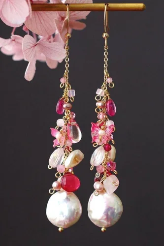 Miniatura 7 de Adabele Perlas sueltas redondas de agua dulce de 14 pulgadas de patata natural real de 11 a 0.472 in para fabricación de manualidades de joyería
